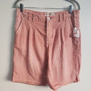 Free people linen blend peach shorts size 2 NWOT